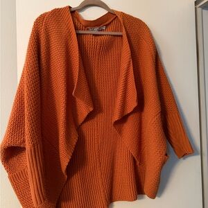 Cozy Orange Knit Cardigan